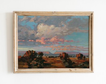 Cloud ORIGINAL Oil Painting, California Landscape Painting Vast, bedroom wall decor ,national parks Original Artwork, Gift for Housewarming