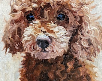 Dog portrait custom oil painting from photo, Custom pet portrait, Original oil painting, remembrance gift, personalised gift art commission