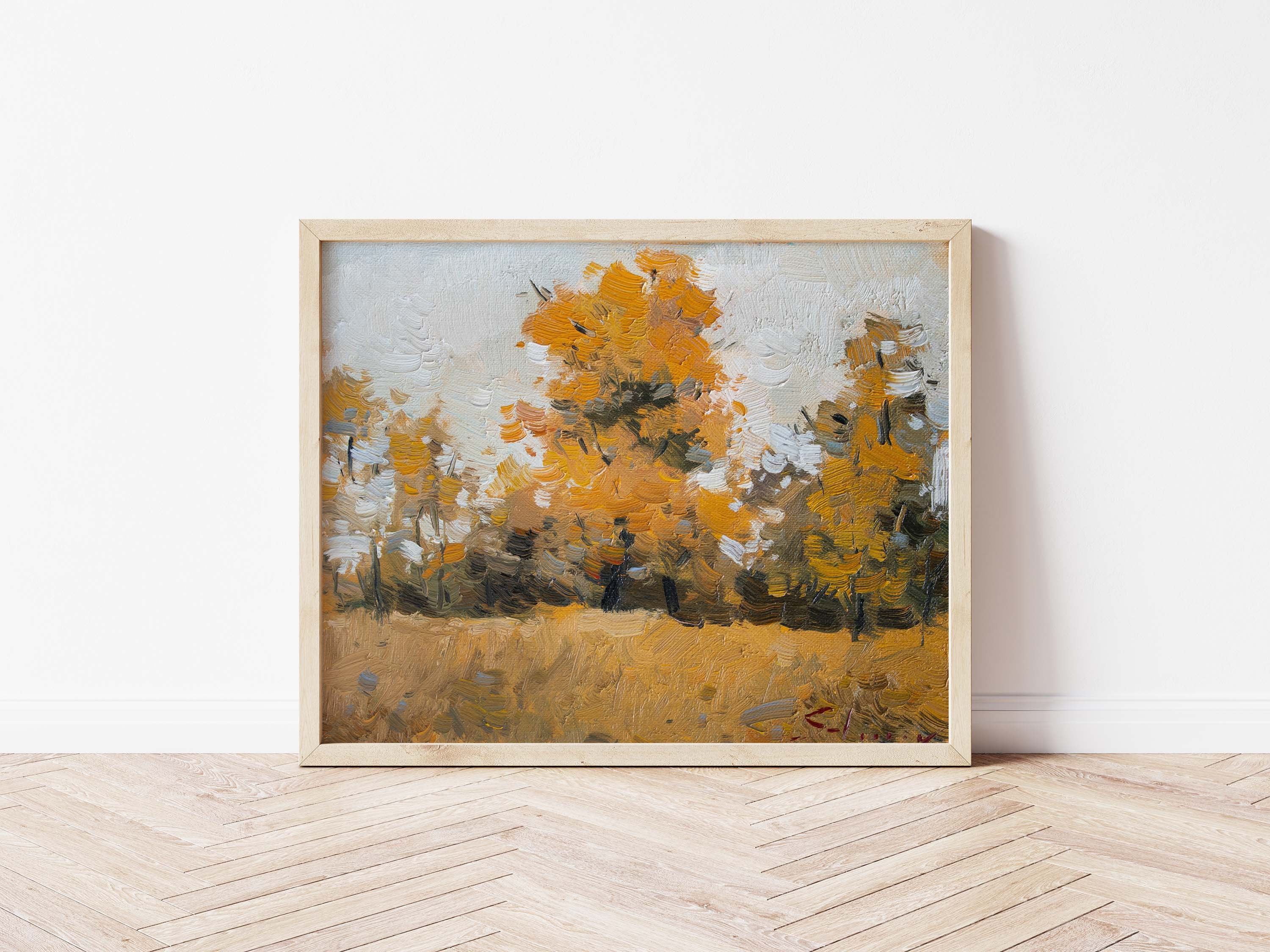 Printable Art Landscape Oil Painting Autumn Countryside - Etsy