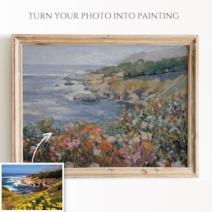 Custom oil painting from photo on canvas, landscape commission original oil painting on canvas, Art commission from photo, personalized gift