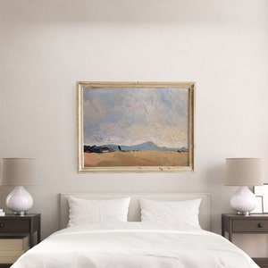 Cloud oil painting ORIGINAL, Coastal Custom oil painting from photo on canvas, wall decor over the bed, extra large wall art oversized image 3