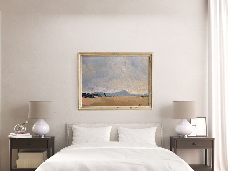 Cloud oil painting ORIGINAL, Coastal Custom oil painting from photo on canvas, wall decor over the bed, extra large wall art oversized image 3