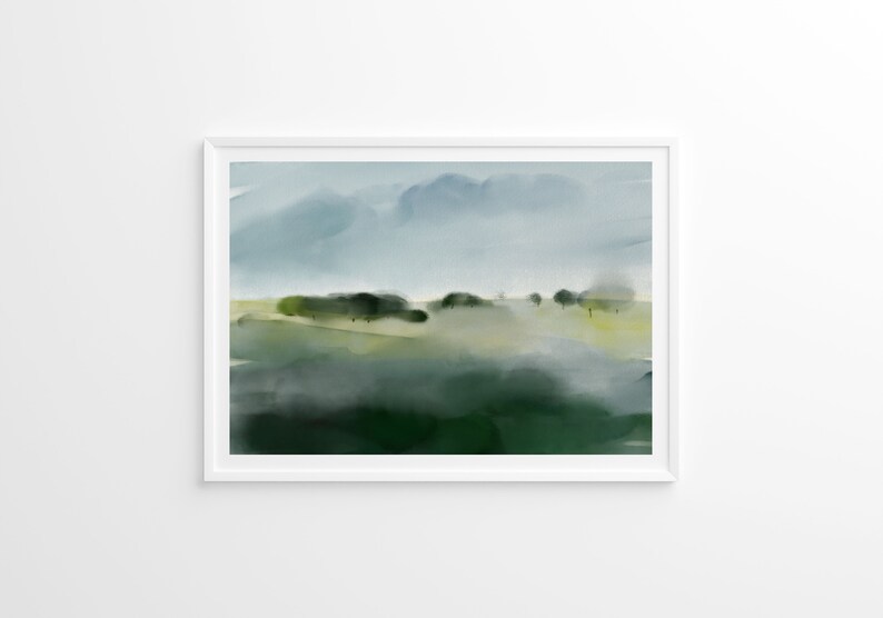 Watercolor Landscape Printable Set of 2 Printables Wall Art - Etsy