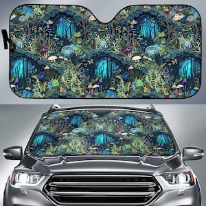 Enchanted Forest Car Sun Shade, Windshield Sun Shade, Sun Shade Panel, Sun Shade For Car, Car Sun Shade Cute, Car Sun Visor Cover, Car Decor