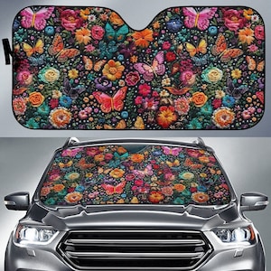 Butterfly Car Sun Shade, Windshield Sun Shade, Sun Shade Panel, Sun Shade For Car, Car Sun Shade Cute, Car Sun Visor Cover, Car Accessories