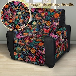 Butterfly Couch Cover, Couch Cover For 3 seat, Couch Cover 2 seat, Recliner Cover, Cottagecore Couch, Couch Cover For dogs, Butterfly Decor