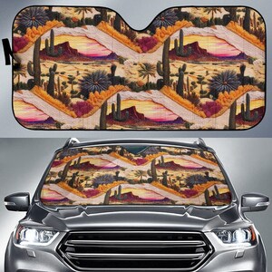 Desert Car Sun Shade, Windshield Sun Shade, Sun Shade Panel, Sun Shade For Car, Car Sun Shade Cute, Car Sun Visor Cover, Car Accessories