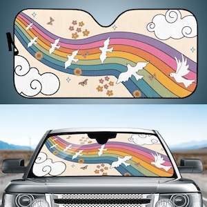 Car Sun Shade, Windshield Sun Shade, Sun Shade Panel, Sun Shade For Car, Car Sun Shade Cute, Car Sun Visor Cover, Boho Car Accessories
