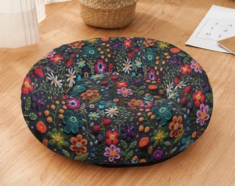 Cat Bed, Boho Dog Bed, Cute Cat Bed, Calming Cat Bed, Floral Pet Accessories, Floral Small Dog Bed, Washable Pet Bedding, Donut Dog Bed