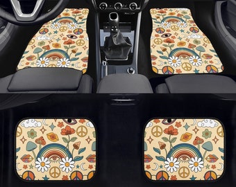 Abstract Colorful Car Floor Mats, Hippie Car Mat, Car Accessories Gift,  Stoner Gift, Retro Car Accessories, Interior Car Decor,vintage Car -   Australia