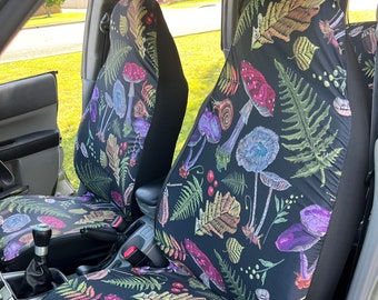Dark Cottagecore Car Seat Cover, Seat Covers For Car, Mushroom Decor, Car Seat Covers For Vehicle Full Set, Boho Car Accessories For Women