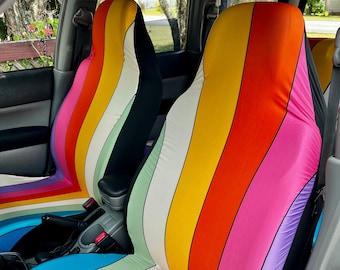 Autositzbezüge Komplettset, Autositzbezüge für Fahrzeuge, Autozubehör für Frauen, Sitzbezüge fürs Auto, Boho Autozubehör, süßes Autodekor