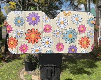 Car Sun Shade, Windshield Sun Shade, Sun Shade Panel, Sun Shade For Car, Car Sun Shade Cute, Car Sun Visor Cover, Boho Car Accessories