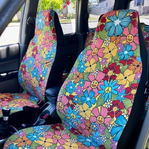 Car Seat Covers Full Set, Car Accessories For Women, Seat Covers For Car, Car Seat Covers For Vehicle, Retro Car Seat Covers, Cute Car Decor