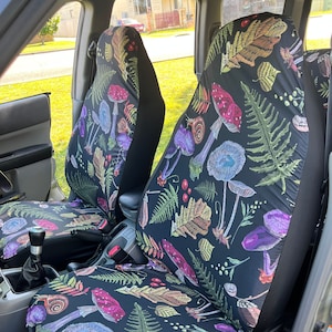 Dark Cottagecore Car Seat Cover, Seat Covers For Car, Mushroom Decor, Car Seat Covers For Vehicle Full Set, Boho Car Accessories For Women