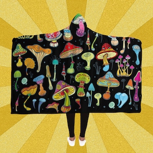 Hooded Blanket Mushroom Hooded Blanket Hooded Trip Blanket Trip Blanket Mushroom Gifts Sherpa Blanket Psychedelic Blanket Rave Cloak Etsy Australia