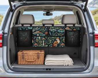 Organizador de maletero, accesorios para maletero, almacenamiento en maletero, accesorios de viaje, solución de almacenamiento colgante para coche, organizador de coche con múltiples compartimentos