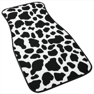 Cow Print Car Floor Mats, Car Mats Aesthetics, Car Floor Mat Boho, Floor Mats For Car, Cow Car Accessories, Cow decor For Car, Car Gift