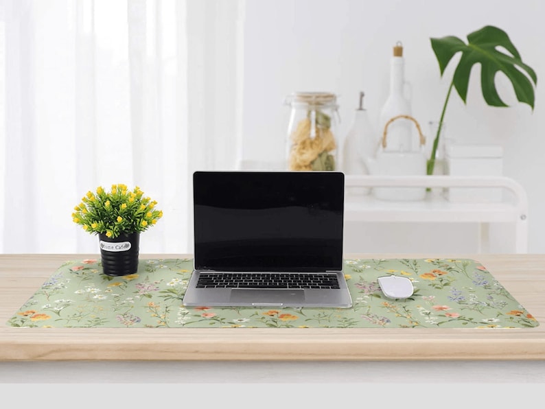 floral home office desk pad