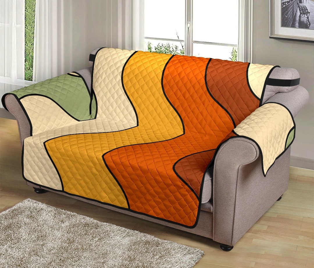Retro Groovy Vibes Couch Cover Couch Cover for 3 Seat Couch Etsy