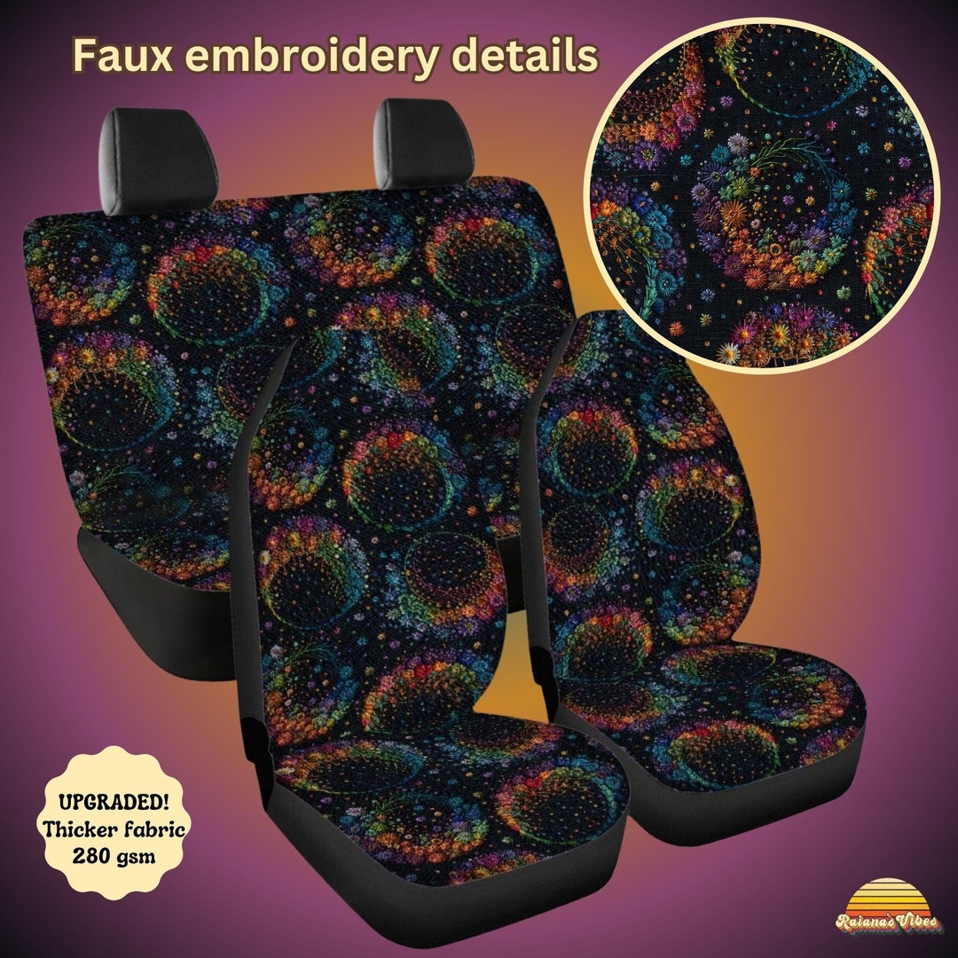 Witchy Car Seat Covers for Vehicle, Seat Covers for Car Full Set, Boho