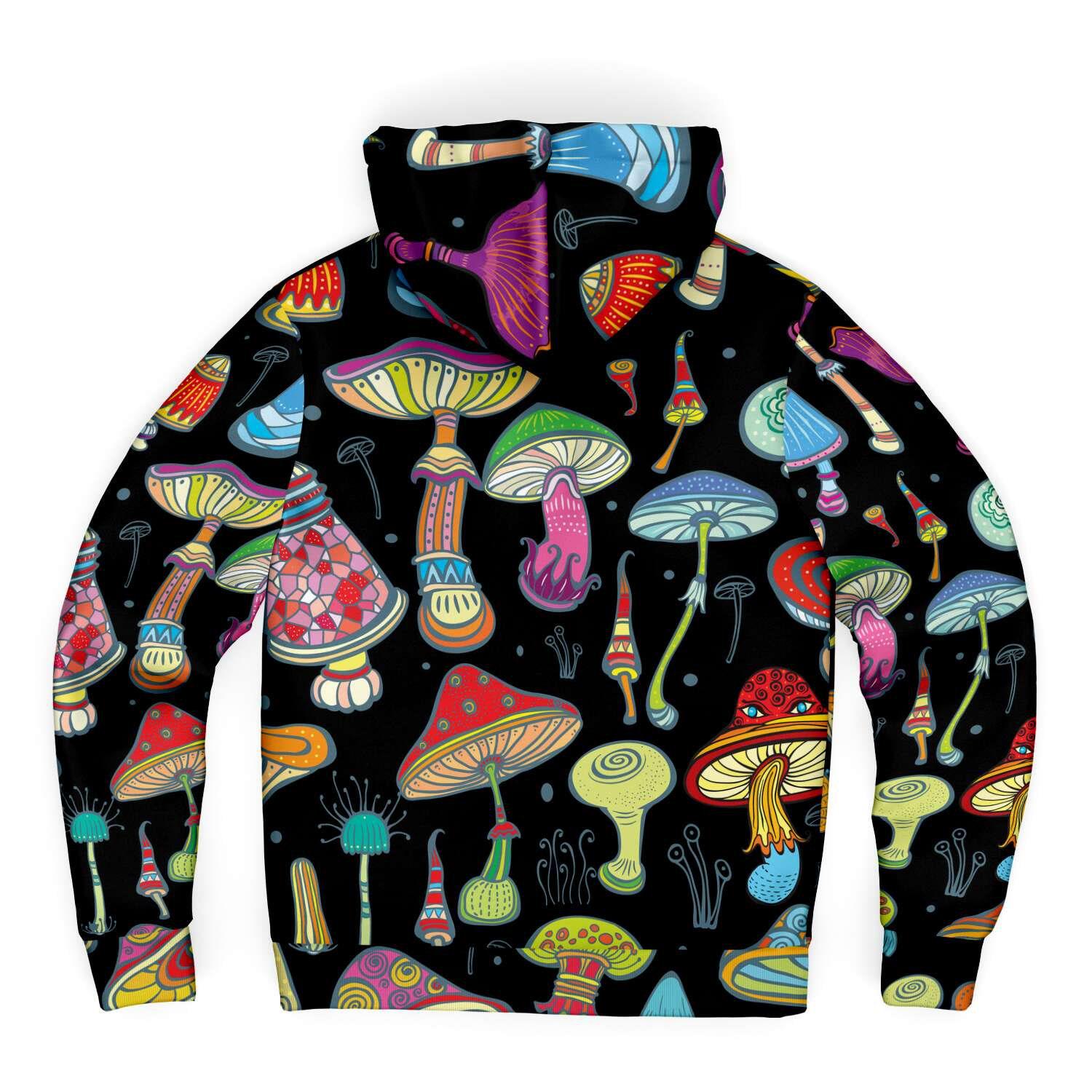 Mushroom Hoodie, Magic Mushroom Zip Hoodie, Zip Up Hoodie Women, Hoodie Men, Rave Gifts Men, Festival Outfit, Mushroom Rave Outfit, Stoner image 3