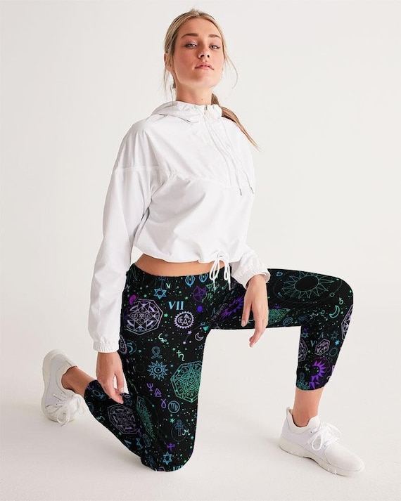 Celestial Print Joggers Women, Womens Track Pants, Festival Clothing,  Trendy Joggers, Womens Trousers, Trippy Mushroom Pants, Rave Outfit -   Canada