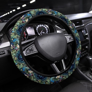 Enchanted Forest Steering Wheel Cover, Steering Wheel Cover For Women, Car Wheel Cover, Steering Wheel Cover Boho, Wheel Cover For Car image 1
