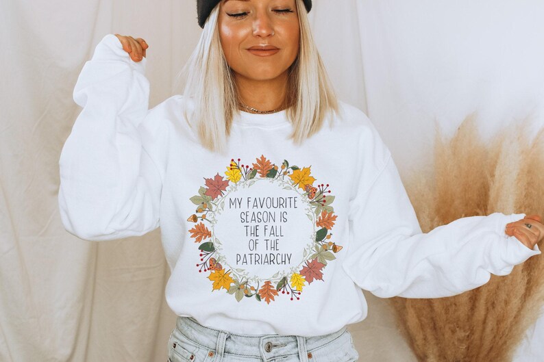 Herbst Sweatshirt, Feministisches Sweatshirt, Feministisches Geschenk, Feministisches Geschenk, Fuck the Patriarchy, Herbstpullover für Frauen, Feministin Bild 2