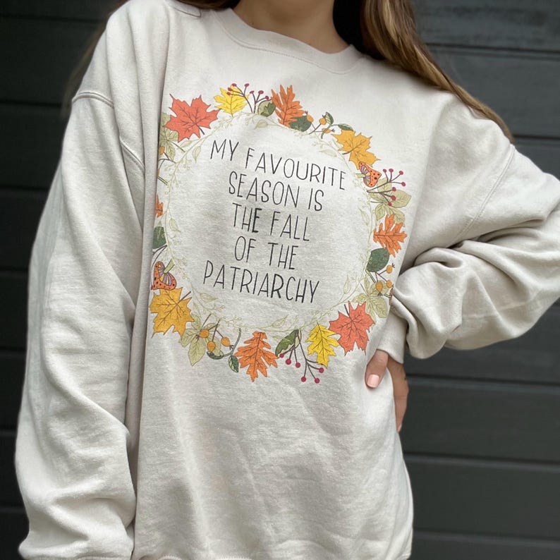Herbst Sweatshirt, Feministisches Sweatshirt, Feministisches Geschenk, Feministisches Geschenk, Fuck the Patriarchy, Herbstpullover für Frauen, Feministin Bild 1