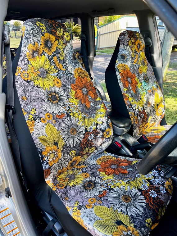 Sunflower car seat cheap covers full set