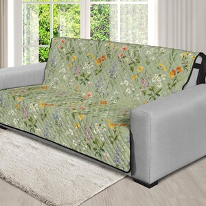 green floral sofa cover for 3 seats