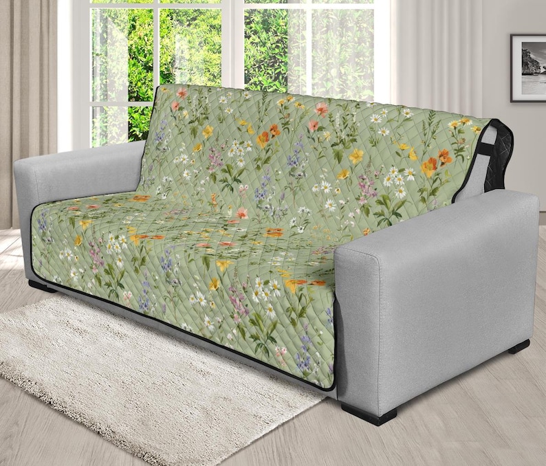 green floral sofa cover for 3 seats