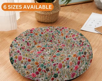 Meadow Wildflowers Dog Bed, Cute Cat Bed, Calming Cat Bed, Cottagecore Pet Accessories, Small Dog Bed, Washable Pet Bedding, Large Cat Bed