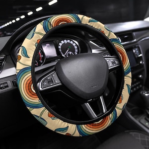 Lenkradabdeckung, Lenkradabdeckung für Frauen, Autoradabdeckung, Lenkradabdeckung Boho, Radabdeckung für Auto, Autozubehör Frauen