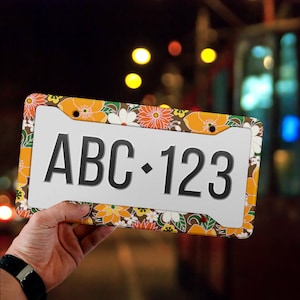 License Plate Frame, License Frame, Car License Plate Frame, License Plate Cover, Car Accessories For Women, Car Decor, Car Accessories Boho