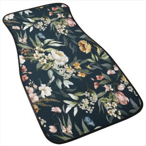 Boho Flowers Car Mats, Car Accessories For Women, Floral Car Floor Mats, Cute Car Accessories, Boho Car Mat, Cute Car Mats, Cottagecore Car image 5