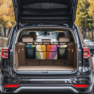 Car Trunk Organizer, Car Trunk Accessories, Trunk Storage, Travel Accessories, Hanging Car Storage Solution, Multi-Compartment Car Organizer image 2