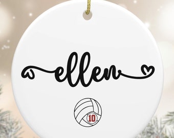 Personalized Volleyball Ornament, Custom Volleyball Gifts, Christmas Ornament for Volleyball Player, Volleyball Gifts, Volleyball Coach Gift