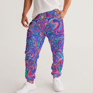 Joggers Men, Mens Track Pants, Festival Clothing, Trendy Joggers, Mens Trousers, Psychedelic Pants, Mens Pants, Rave Outfit, Steampunk Pants