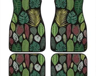 Tropical Car Mats, Tropical Car Floor Mats, Jungle Car, Tropical Car Accessories, Car Gifts For Her, Interior Car Decor, Car Gifts Sets