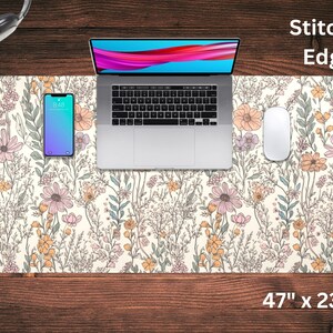 wildflowers desk pad on the desk