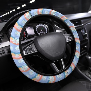 Lenkradabdeckung, Lenkradabdeckung für Frauen, Autoradabdeckung, Lenkradabdeckung Boho, Radabdeckung für Auto, Boho Autozubehör
