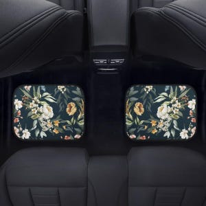 Boho Flowers Car Mats, Car Accessories For Women, Floral Car Floor Mats, Cute Car Accessories, Boho Car Mat, Cute Car Mats, Cottagecore Car image 4