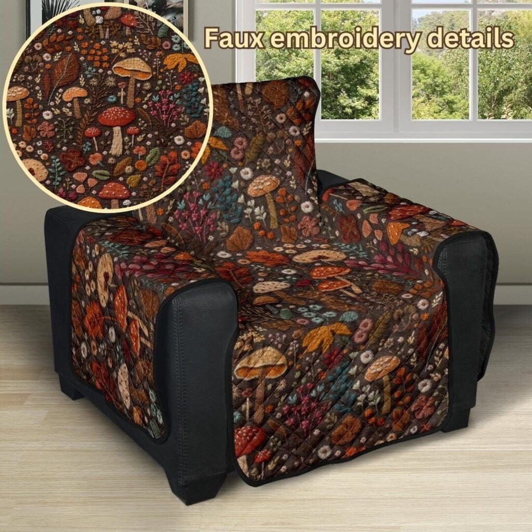 Mushroom Couch Cover, Couch Cover for 3 Seat, Couch Cover 2 Seat ...