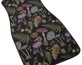 Dark Cottagecore Car Mats, Car Floor Mats, Cute Car Accessories, Cute Car Decor, Car Accessories For Teens, Mushroom Car Accessories