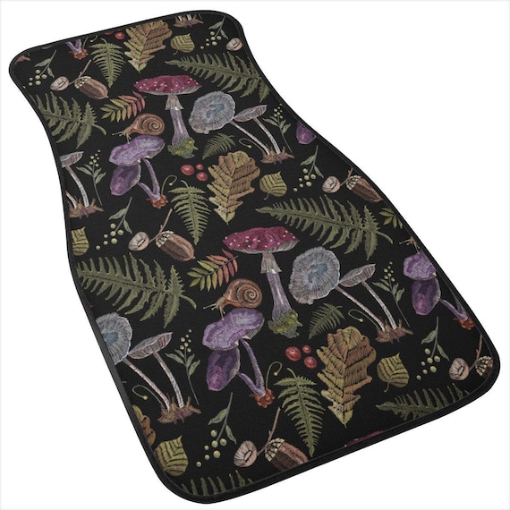 Dark Cottagecore Car Mats, Car Floor Mats, Cute Car Accessories, Cute Car Decor, Car Accessories For Teens, Mushroom Car Accessories
