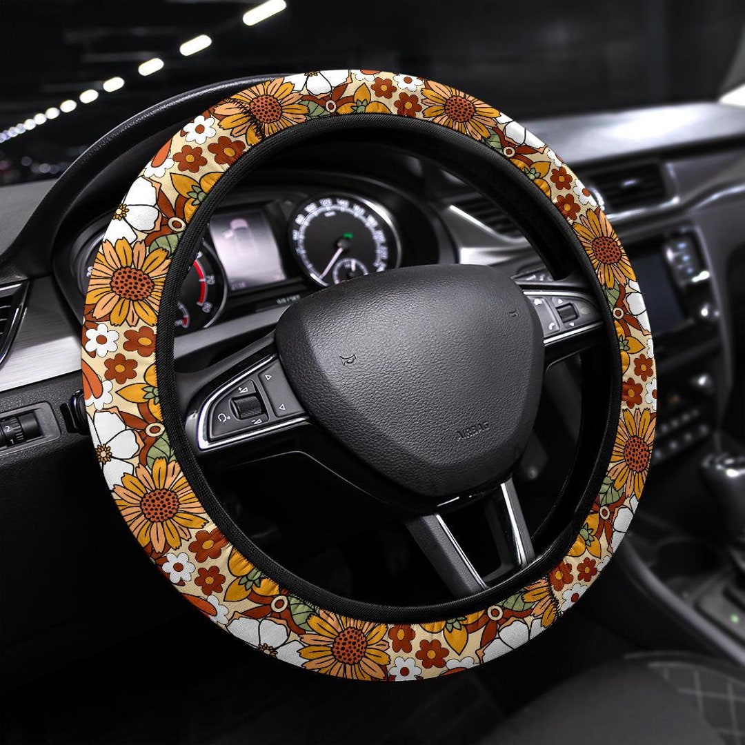 Steering Wheel Cover, Steering Wheel Cover For Women, Car Wheel Cover, Steering Wheel Cover Boho, Wheel Cover For Car, Car Accessories Women