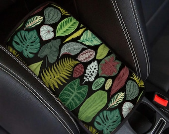Plant Lover Center Console Cover, Green Car Center Console Cover, Interior Car Decor, Auto Center Console Lid Cover, Cute Car Accessories