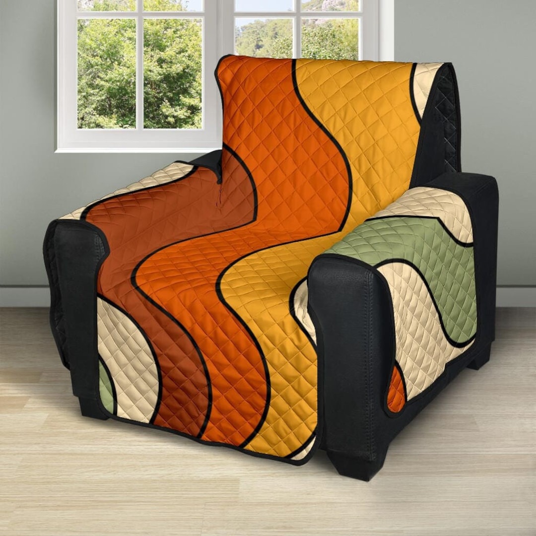 Retro Groovy Vibes Couch Cover, Couch Cover for 3 Seat, Couch Cover 2